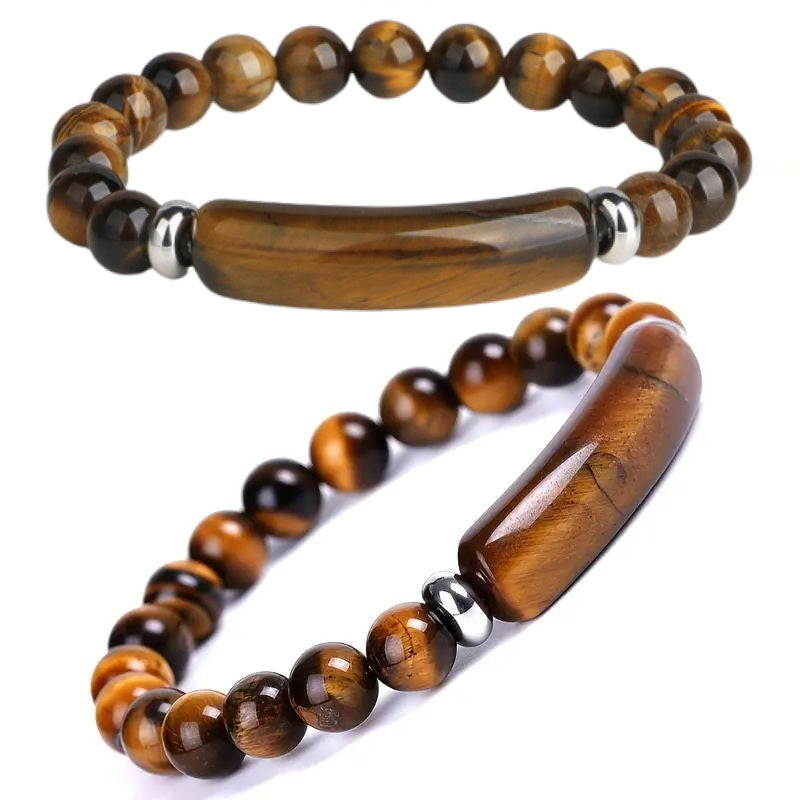 Tiger Eye Long Bar Bracelet