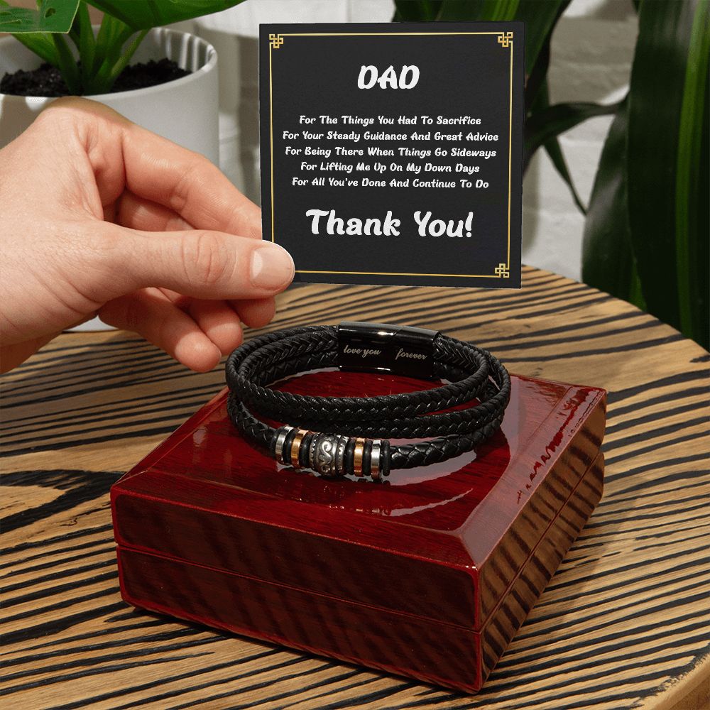 Love You Forever Bracelet (with a Father-focused message card)
