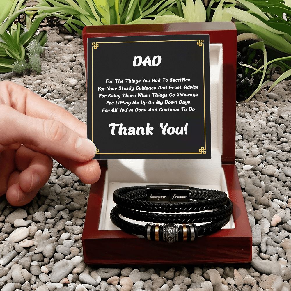 Love You Forever Bracelet (with a Father-focused message card)