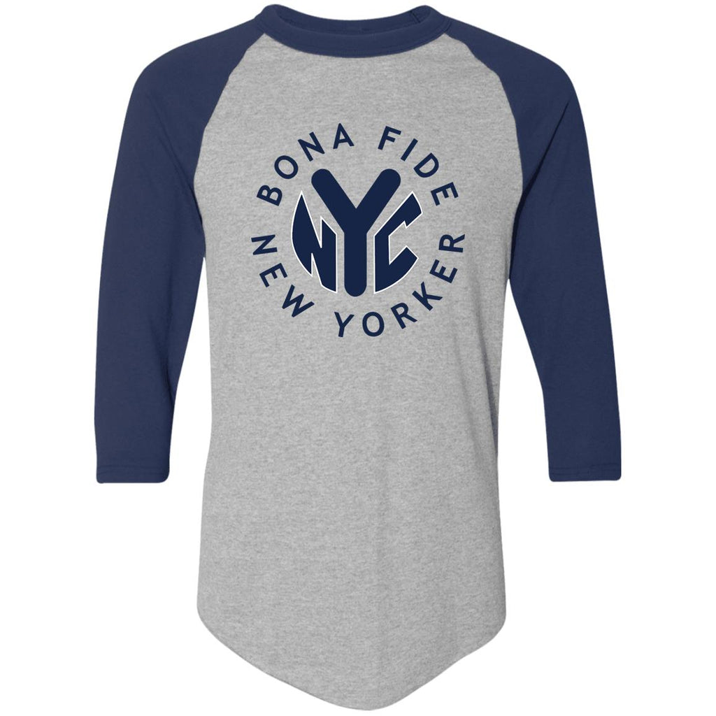 BFNY Colorblock Raglan Jersey (Heather/Navy)