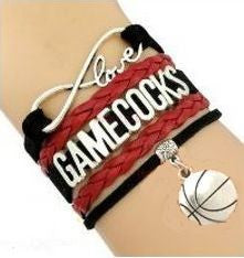Custom Gamecocks Cheer/Charm Bracelet