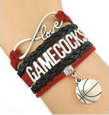 Custom Gamecocks Cheer/Charm Bracelet