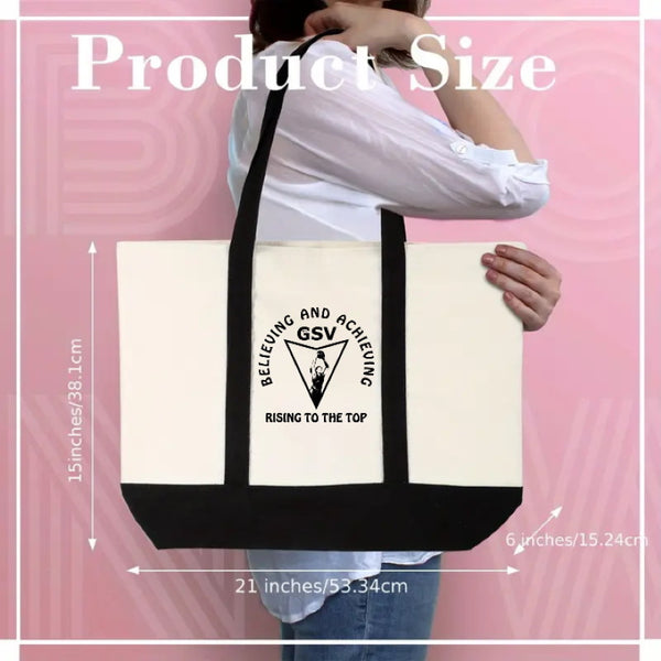 GSV-Inspired Large Canvas Deluxe Tote