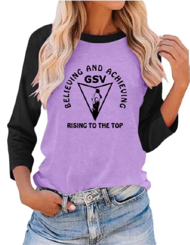 GSV-Inspired Women's Raglan Sleeve Believing and Achieving T-Shirt