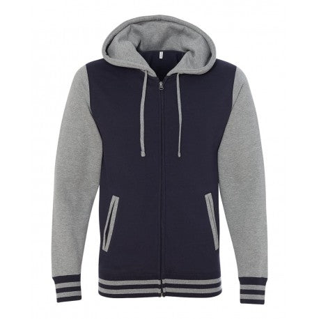 Old School Unisex Zippered Varsity Hoodie