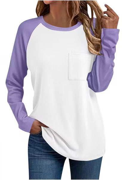 GSV-Inspired Women's Color Block Long Raglan Sleeve T-Shirt