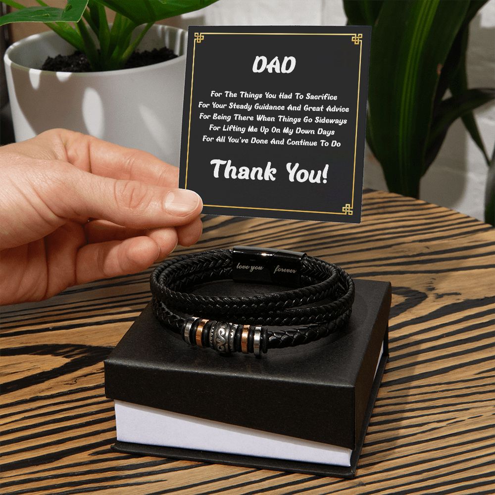 Love You Forever Bracelet (with a Father-focused message card)