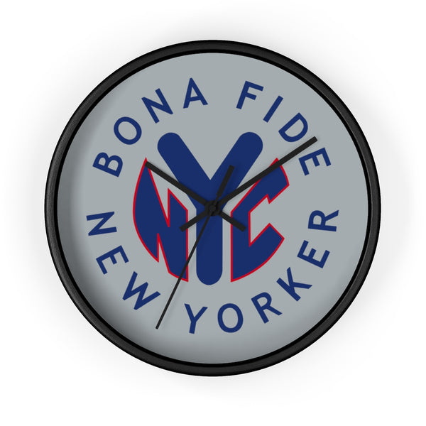 BFNY Wall Clock In NY Football Giants Colors