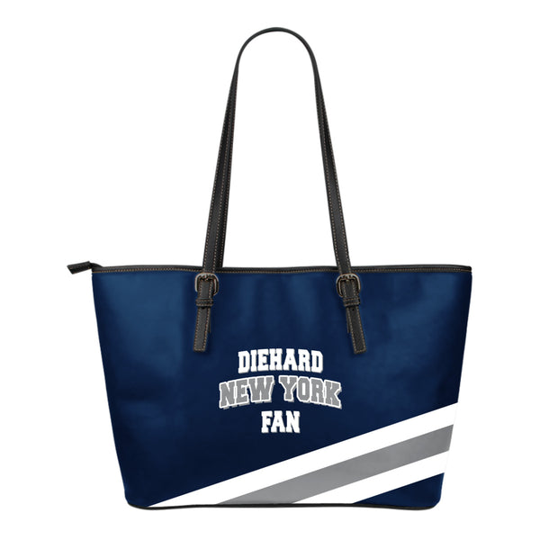 Diehard New York Fan Leather Tote Bag (Small)