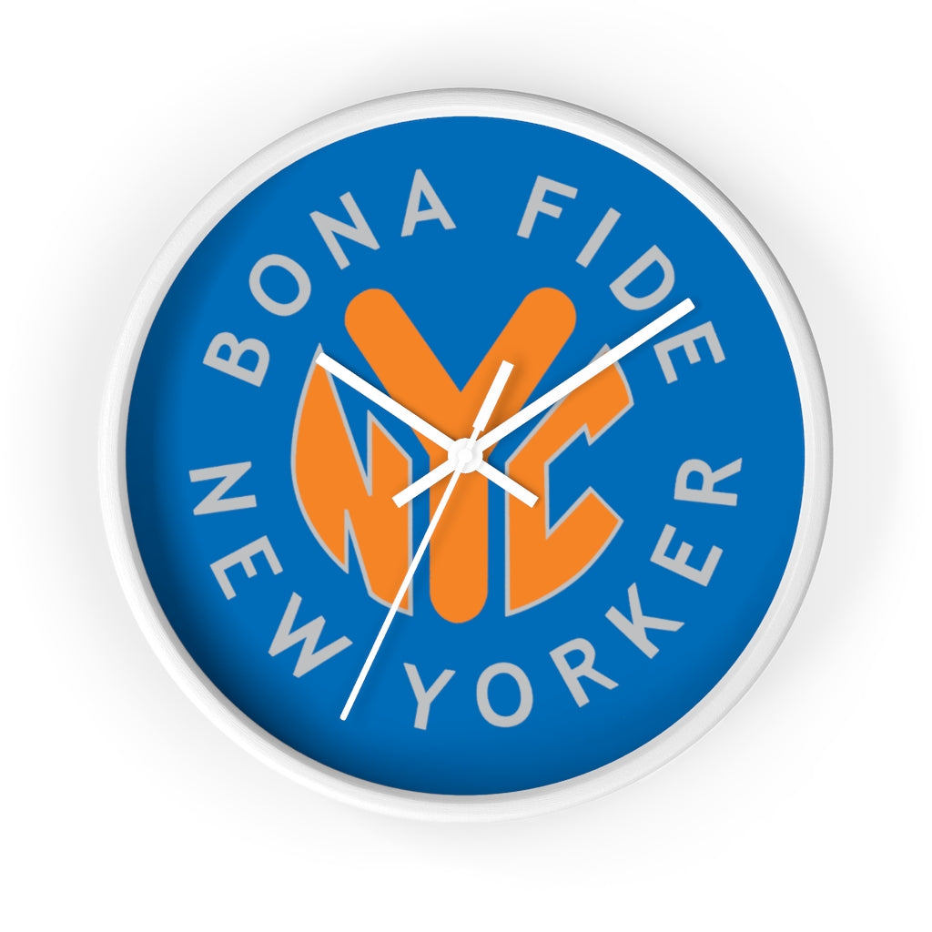 BFNY Wall Clock In Knicks Colors
