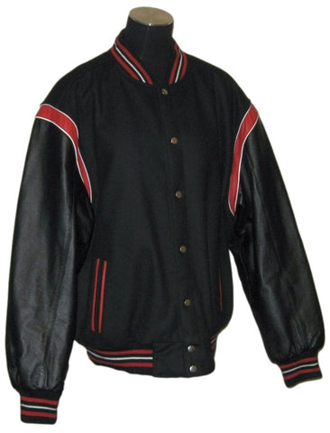 Leather/Wool Reversible Varsity Jacket
