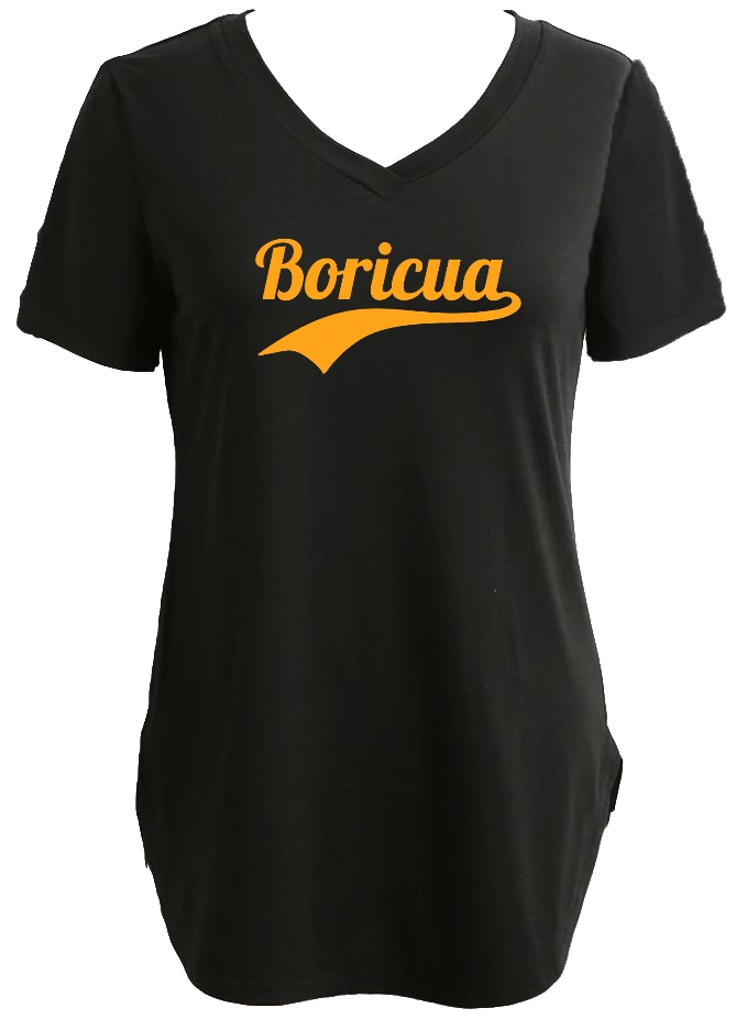 Longline Tee/Tunic With Boricua Graphic