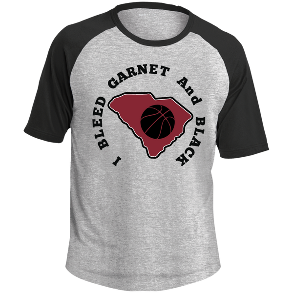 Sport-Tek I Bleed Garnet & Black SS Colorblock Raglan Jersey