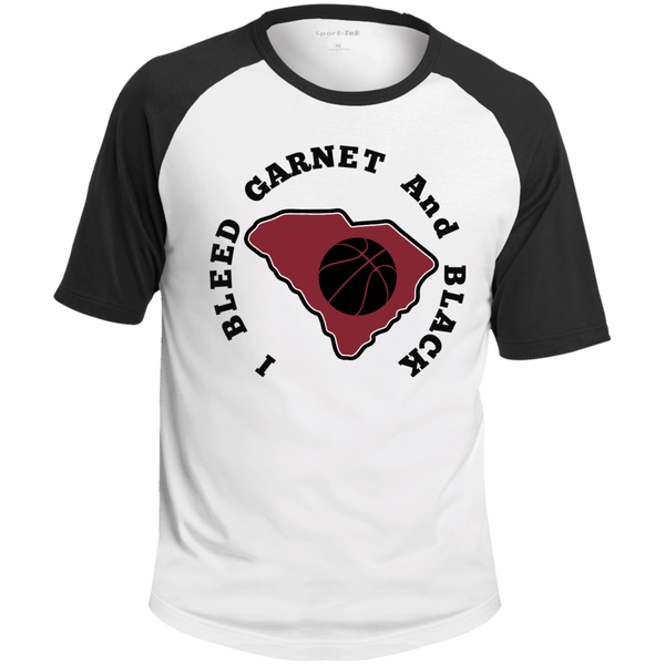 Sport-Tek I Bleed Garnet & Black SS Colorblock Raglan Jersey