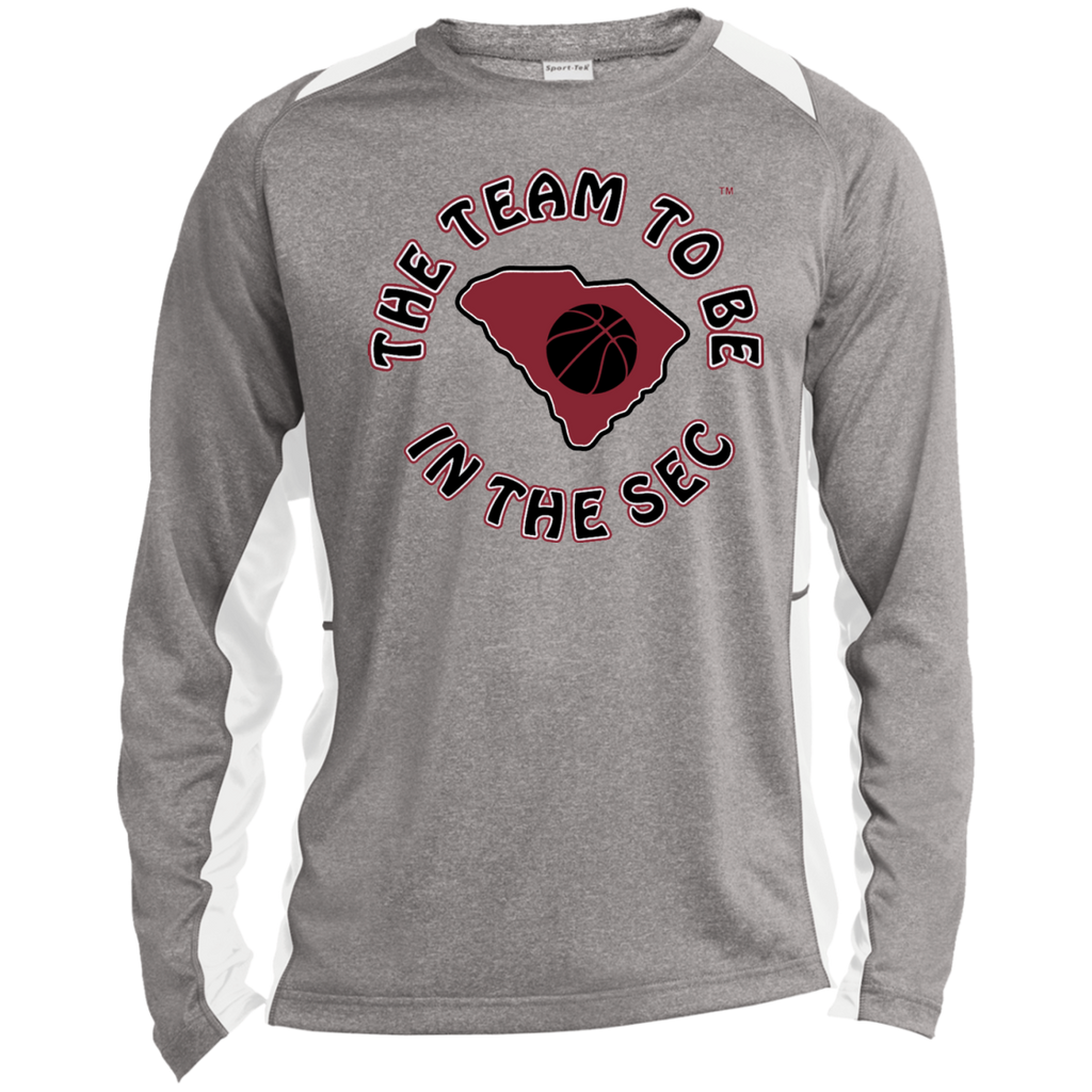 Sport-Tek S. Carolina The Team To Be LS Heather Colorblock Poly T-Shirt