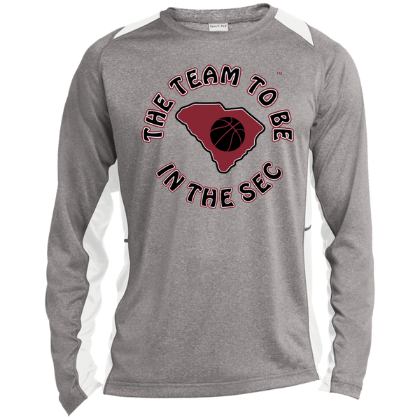 Sport-Tek S. Carolina The Team To Be LS Heather Colorblock Poly T-Shirt