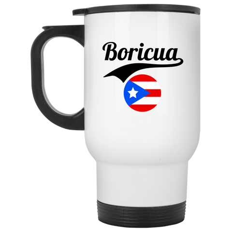 Boricua White Travel Mug