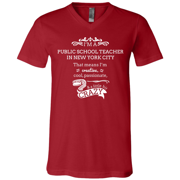 NYC Teacher Unisex Jersey V-Neck T-Shirt