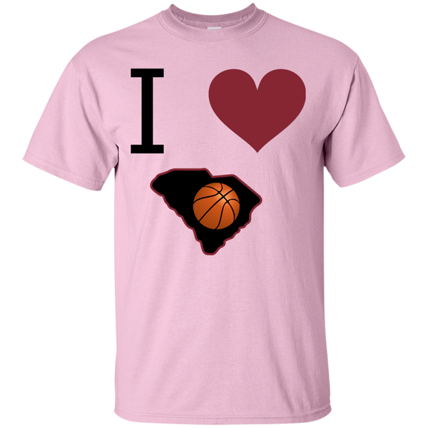 I Love S. Carolina Basketball Tee