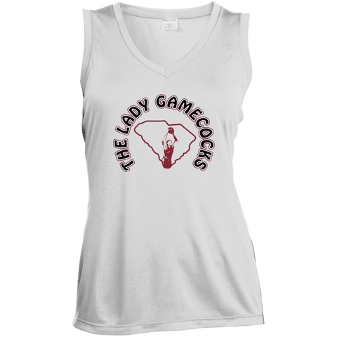 Lady Gamecocks Women's Basketball-Inspired Sleeveless Moisture Absorbing V-Neck