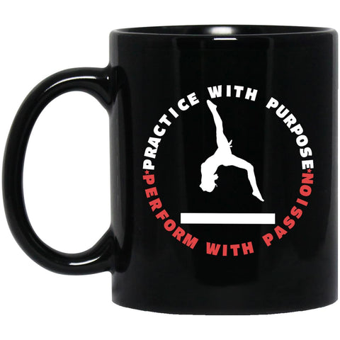 Gymnastics-Themed Mug (BB Black )