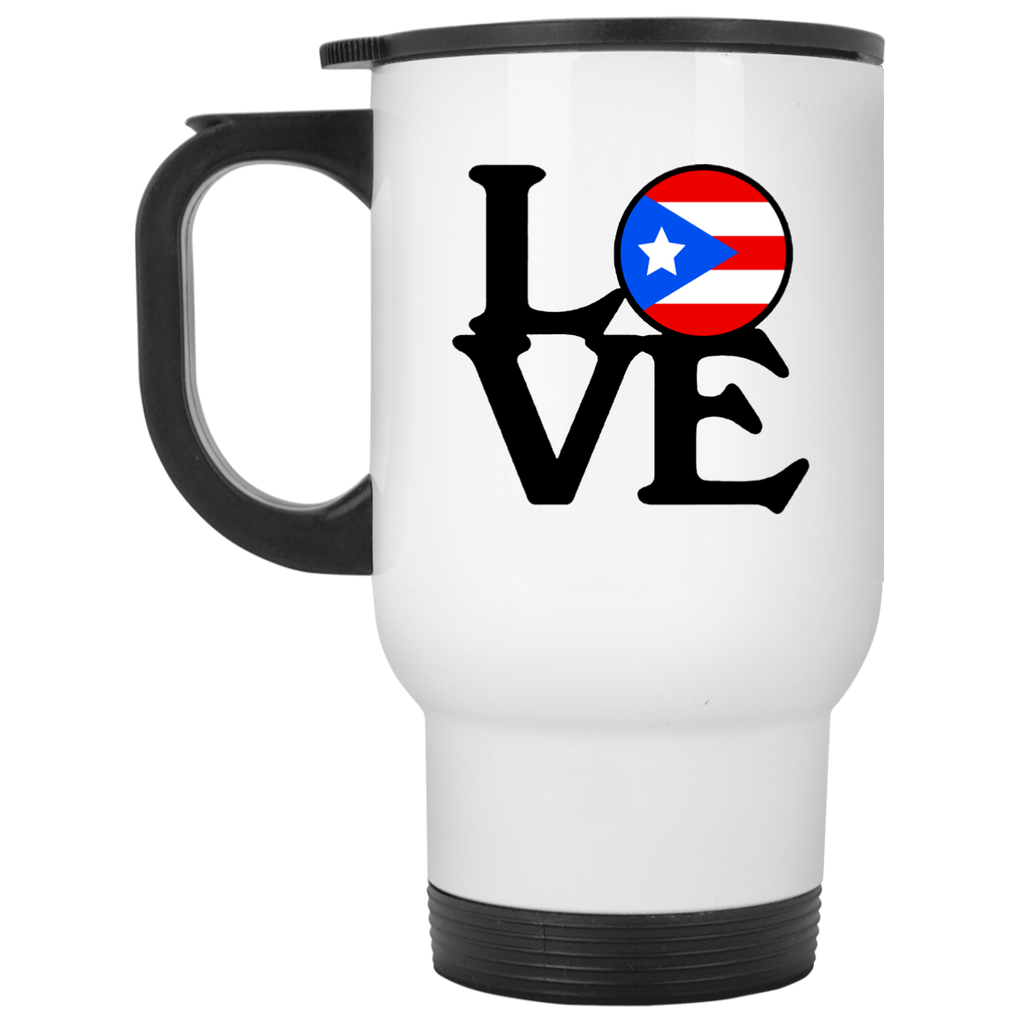 Love PR/Boricua White Travel Mug