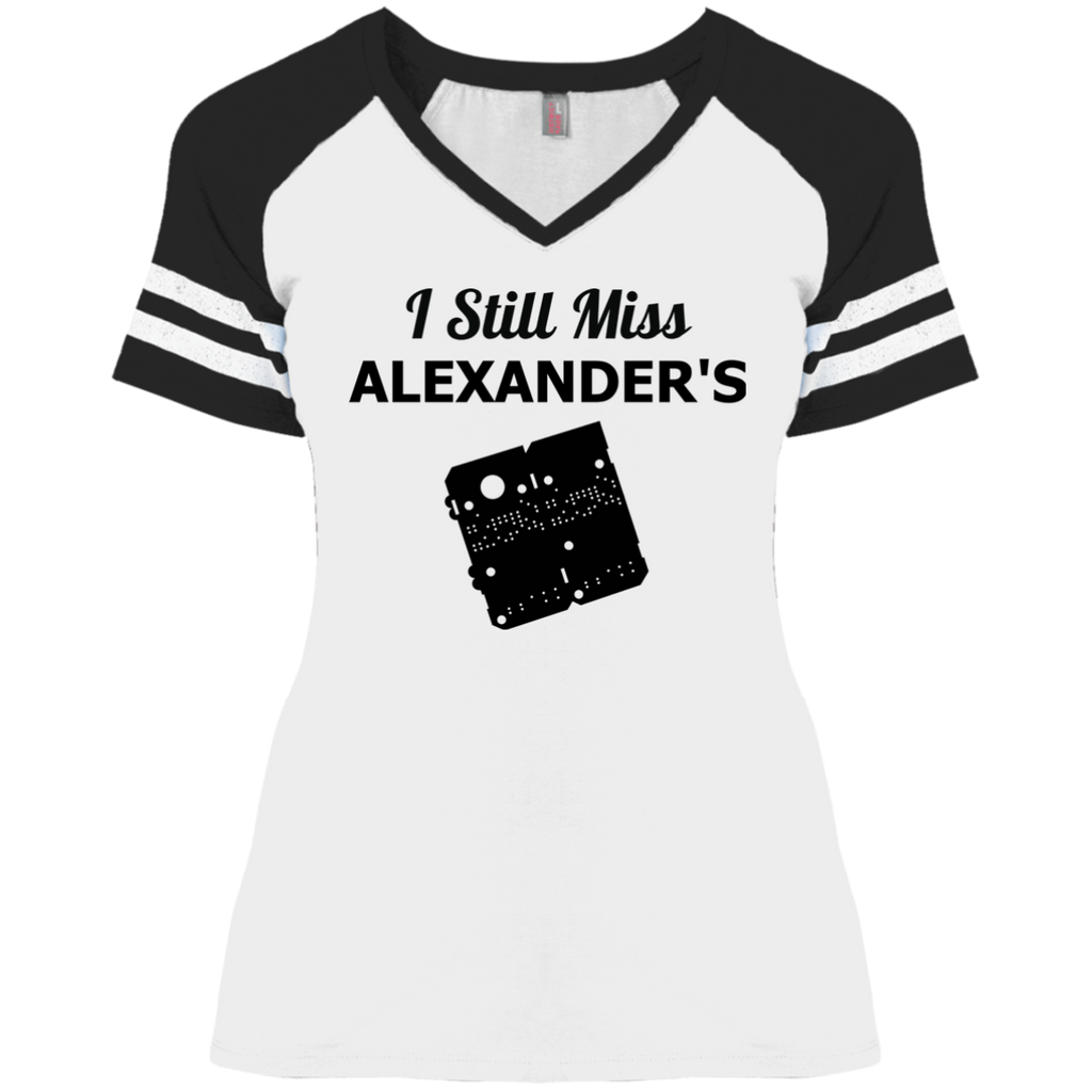 I Still Miss Alexander's Ladies' Game V-Neck T-Shirt 4