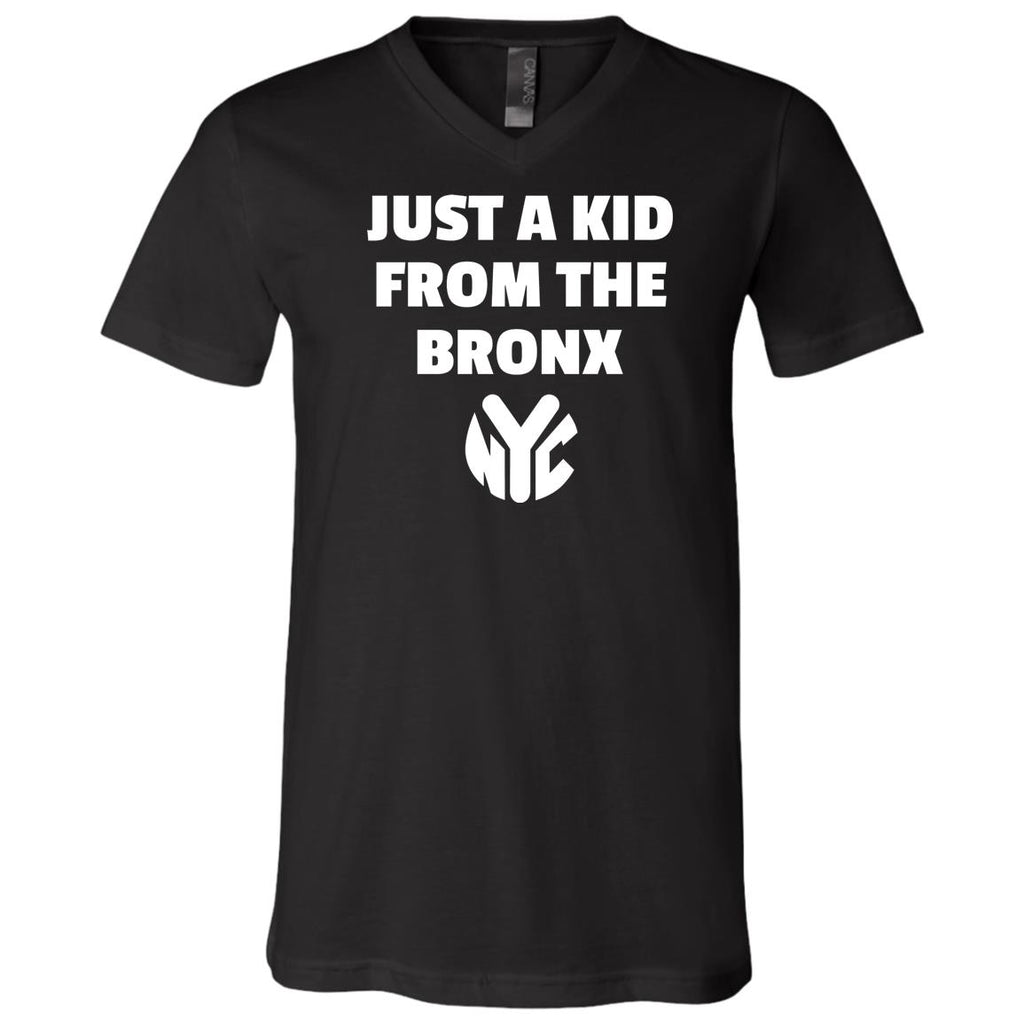 Just A Kid From The Bronx Jersey SS V-Neck T-Shirt
