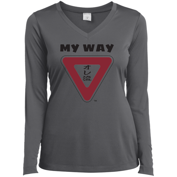 My Way Ladies' LS Performance V-Neck T-Shirt