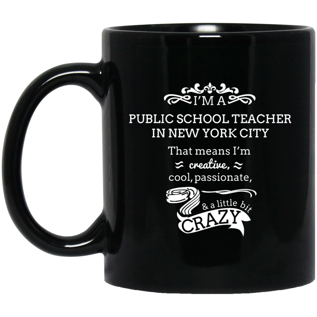 NYC Teacher 11 oz. Black Mug