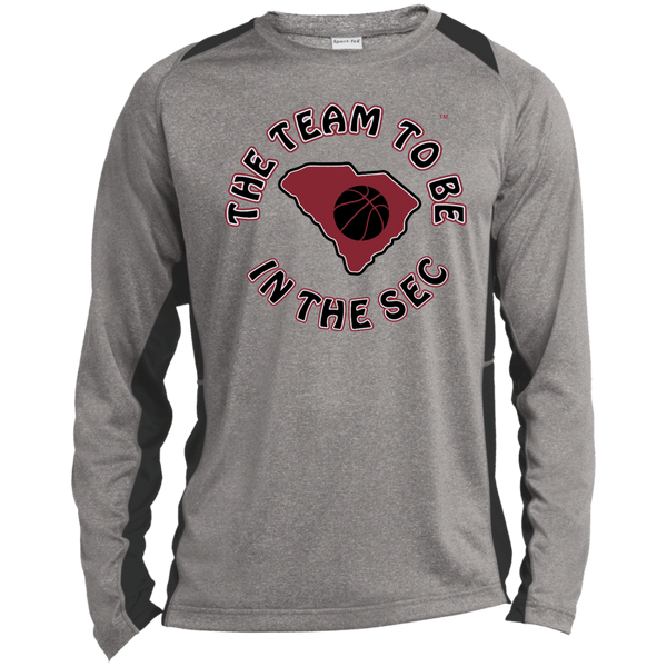 Sport-Tek S. Carolina The Team To Be LS Heather Colorblock Poly T-Shirt