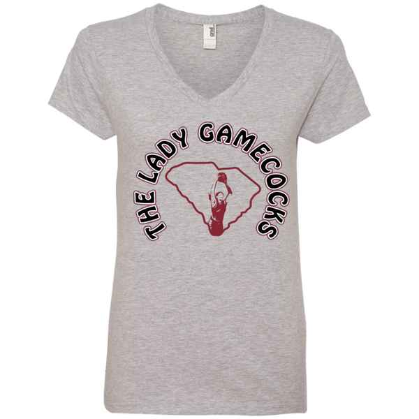 Lady Gamecocks Women's Basketball-Inspired V-Neck T-Shirt