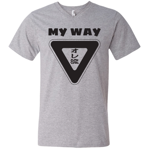 Men's Printed V-Neck T