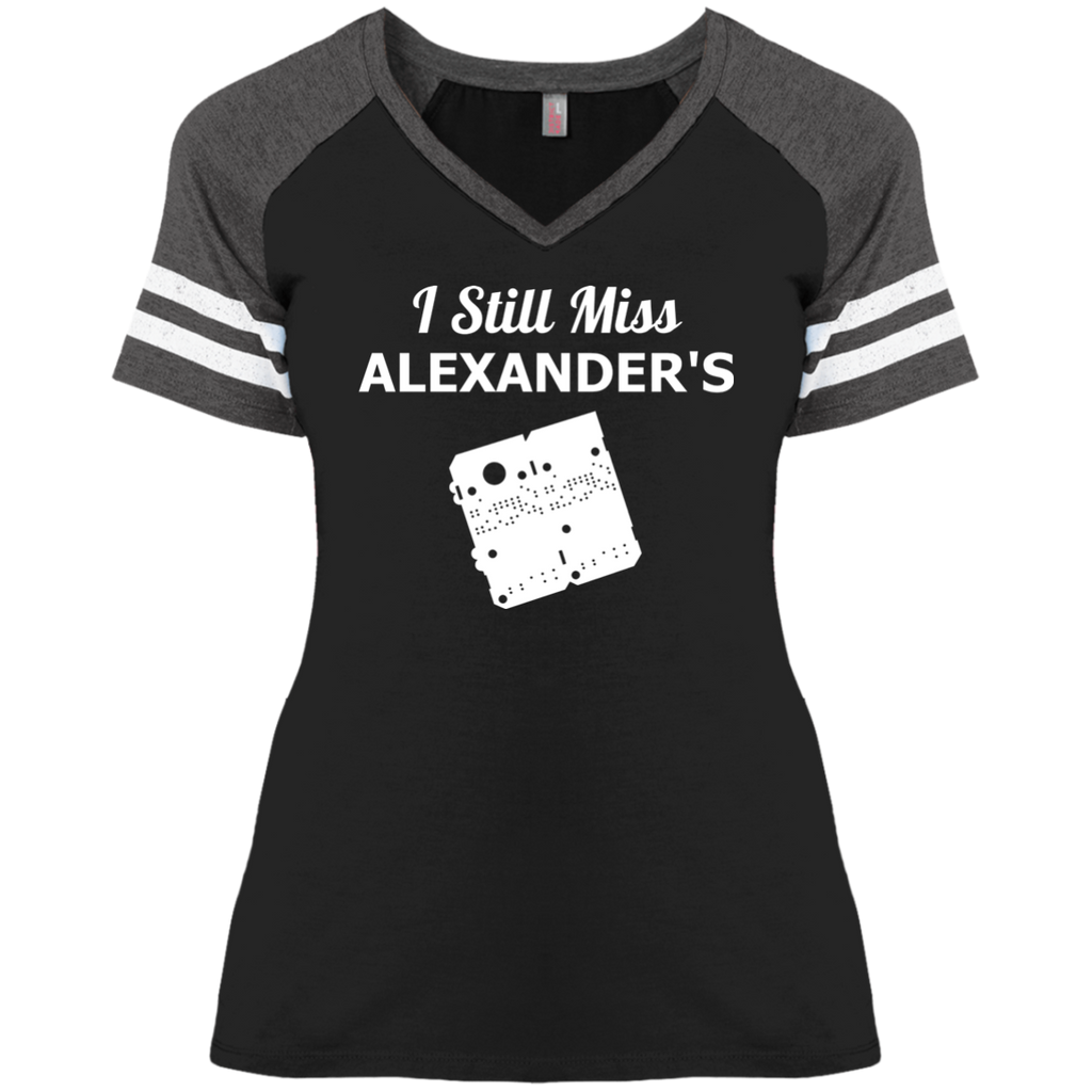 I Still Miss Alexander's Ladies' Game V-Neck T-Shirt 3