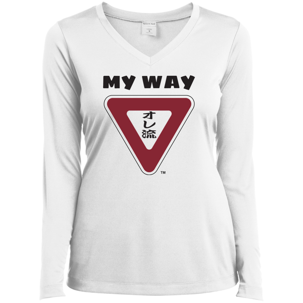 My Way Ladies' LS Performance V-Neck T-Shirt