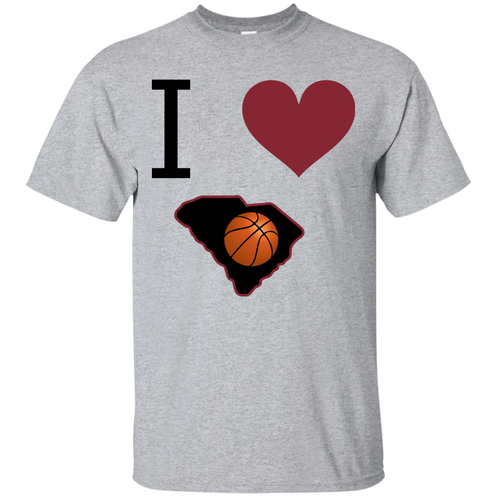 I Love S. Carolina Basketball Tee