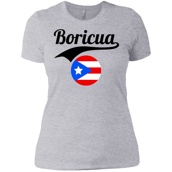 Boricua Ladies' Boyfriend T-Shirt (Black Text)