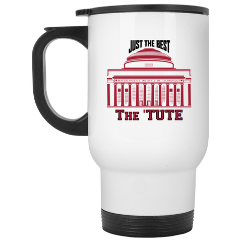 MIT-Inspired White Travel Mug