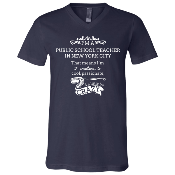 NYC Teacher Unisex Jersey V-Neck T-Shirt