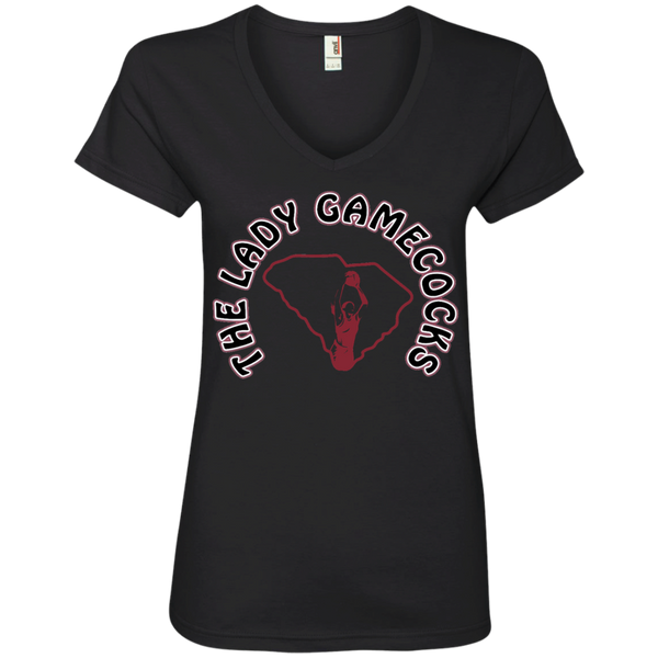 Lady Gamecocks Women's Basketball-Inspired V-Neck T-Shirt