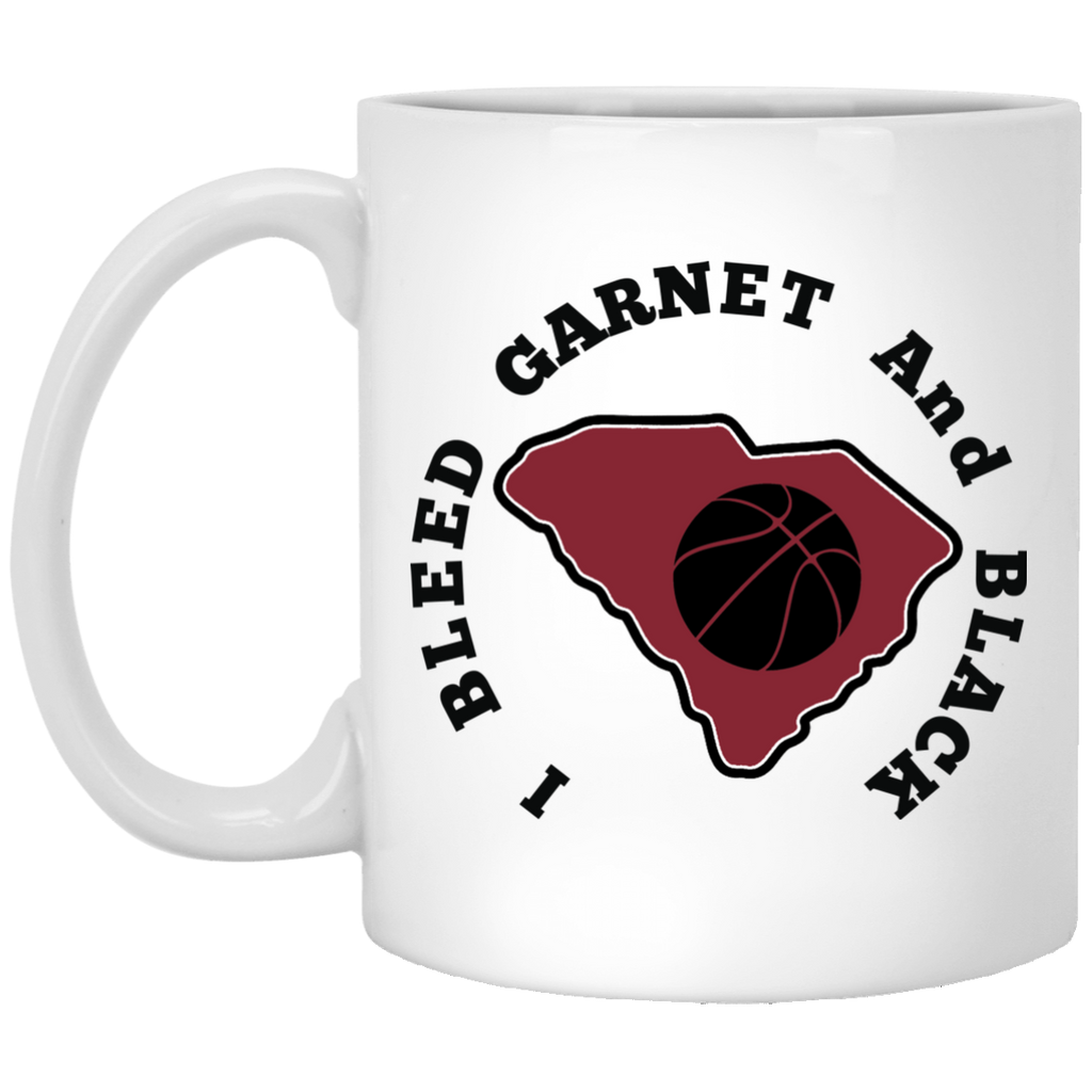 11 oz. White S. Carolina Basketball Mug