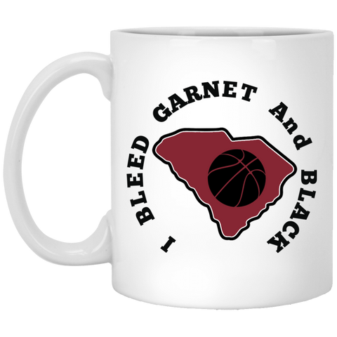 11 oz. White S. Carolina Basketball Mug