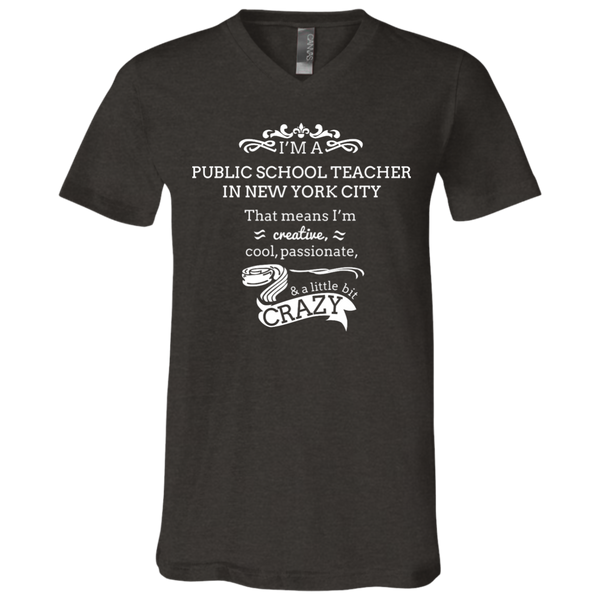 NYC Teacher Unisex Jersey V-Neck T-Shirt