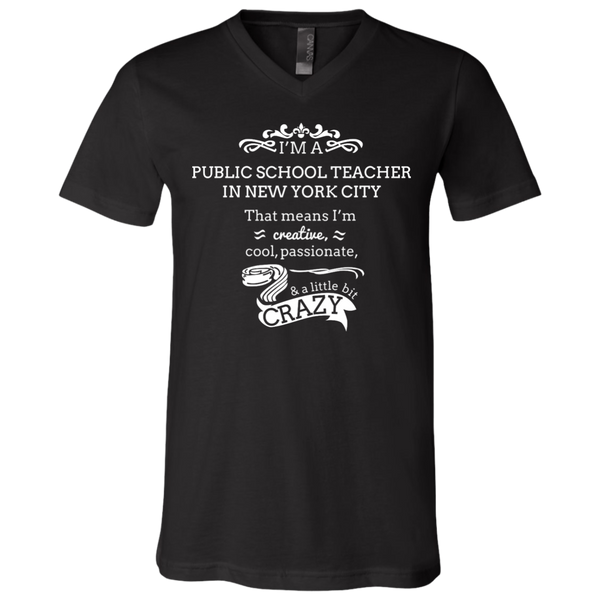 NYC Teacher Unisex Jersey V-Neck T-Shirt