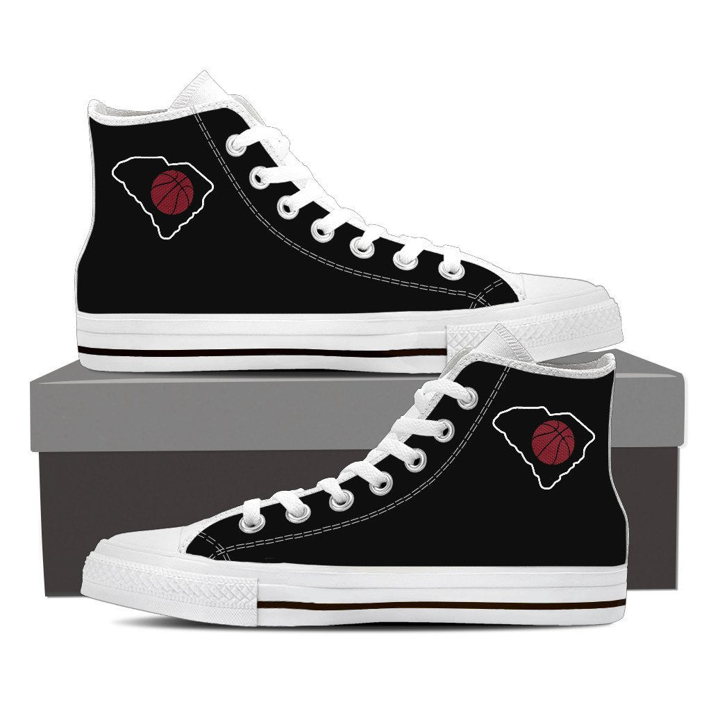 SC Basketball High Top Sneakers (Black and White)