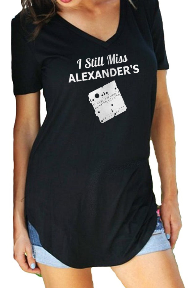 Longline Tee/Tunic With I Still Miss Alexander's Graphic