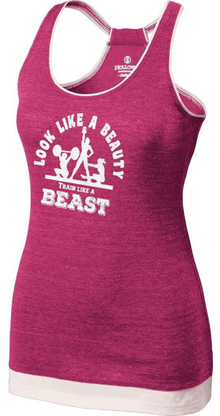 Look Like A Beauty Vintage Heather Racerback Tank Top