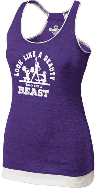 Look Like A Beauty Vintage Heather Racerback Tank Top