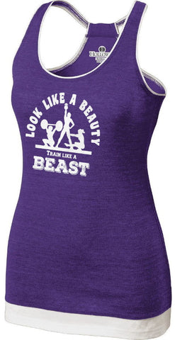 Look Like A Beauty Vintage Heather Racerback Tank Top