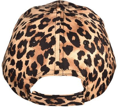 Fashion Leopard Print Leather Bill Baseball Cap